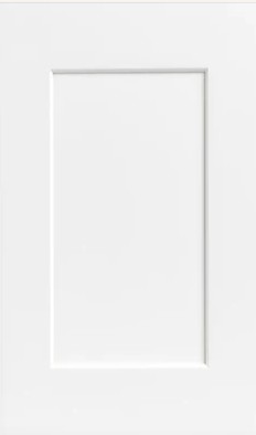 White shaker overlay cabinet door